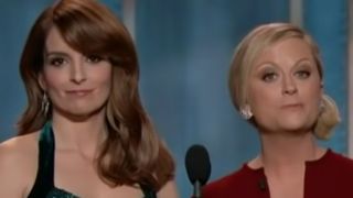 Tina Fey and Amy Poehler hosting the Golden Globes