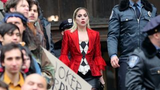 Lady Gaga as Harley Quinn on set of Joker 2