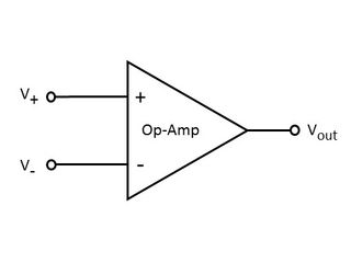 A simplified scheme of an op-amp.