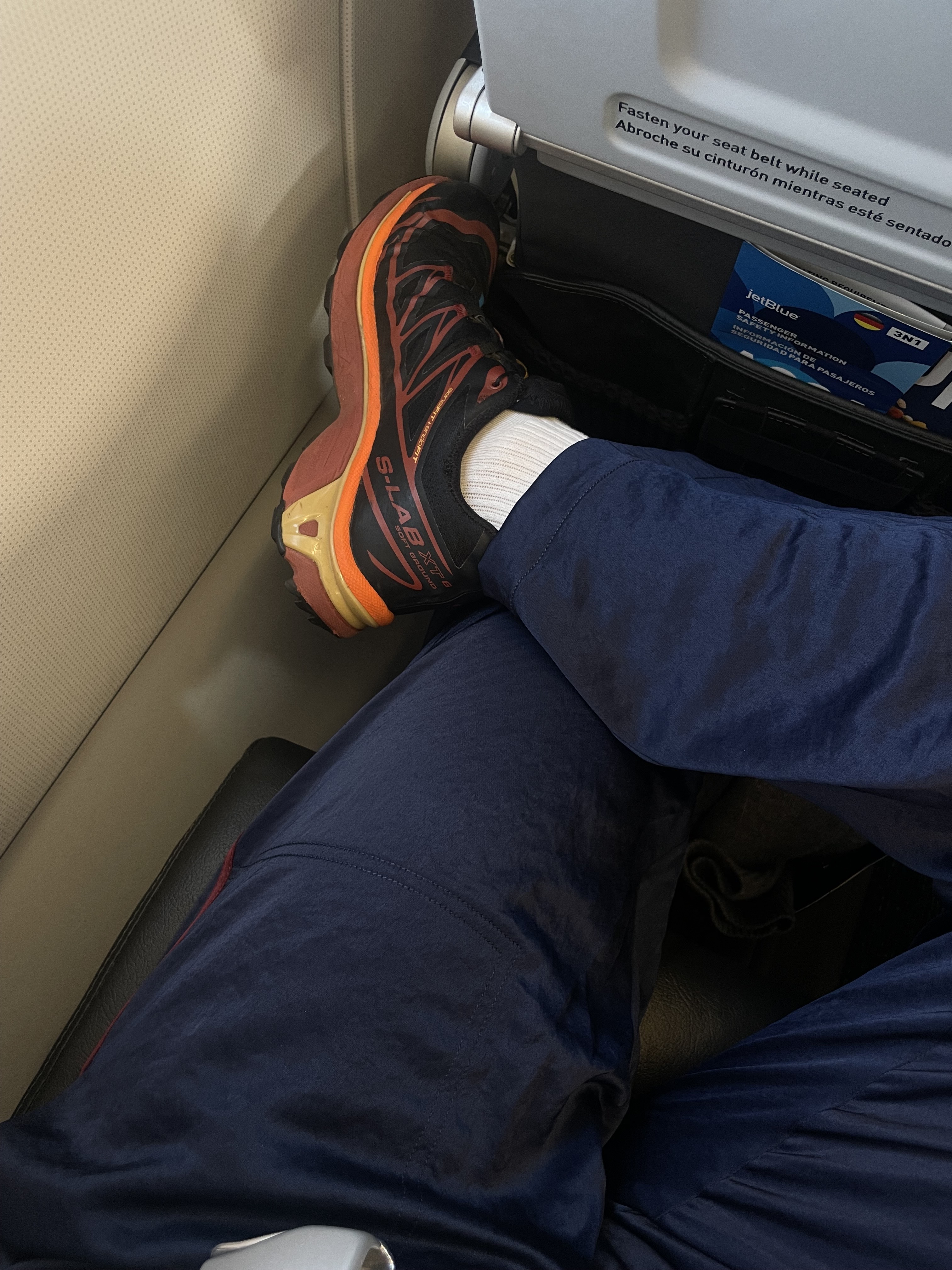 Anna LaPlaca wearing travel-friendly pants that aren't leggings but aren't jeans