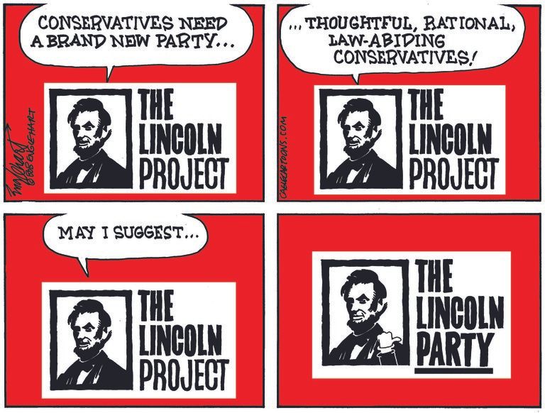 Political&amp;amp;nbsp;Cartoon U.S. GOP conservatives lincoln project