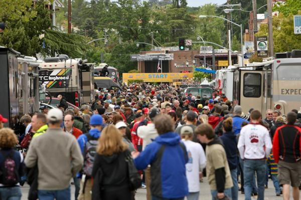 Pandemonium at the start line.