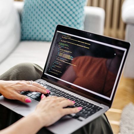 A woman learns to code