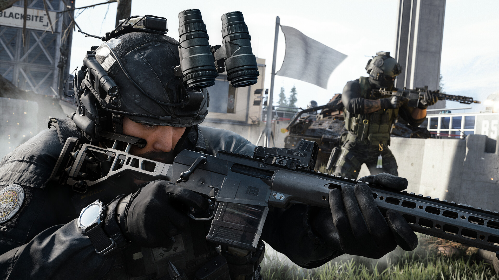 A screenshot showing armor-clad soldiers in Modern Warfare 4.