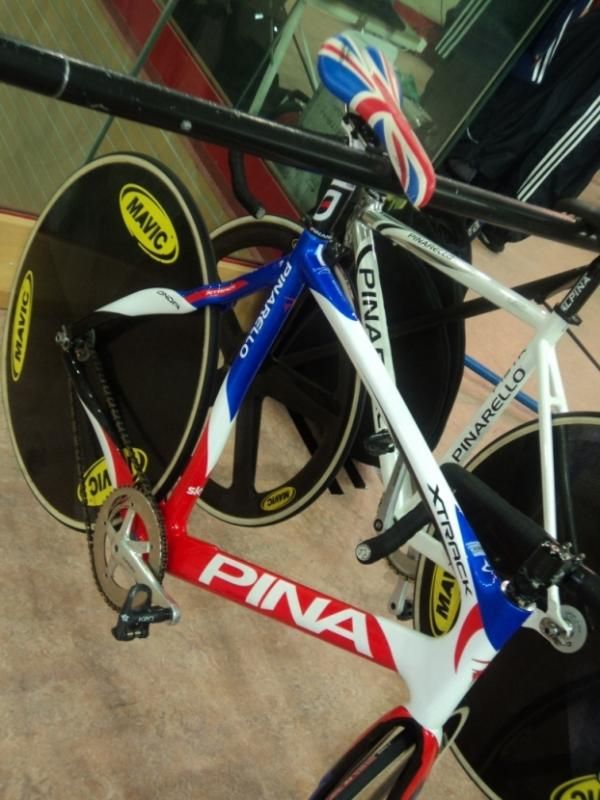 Ed Clancy's bike ready for action.