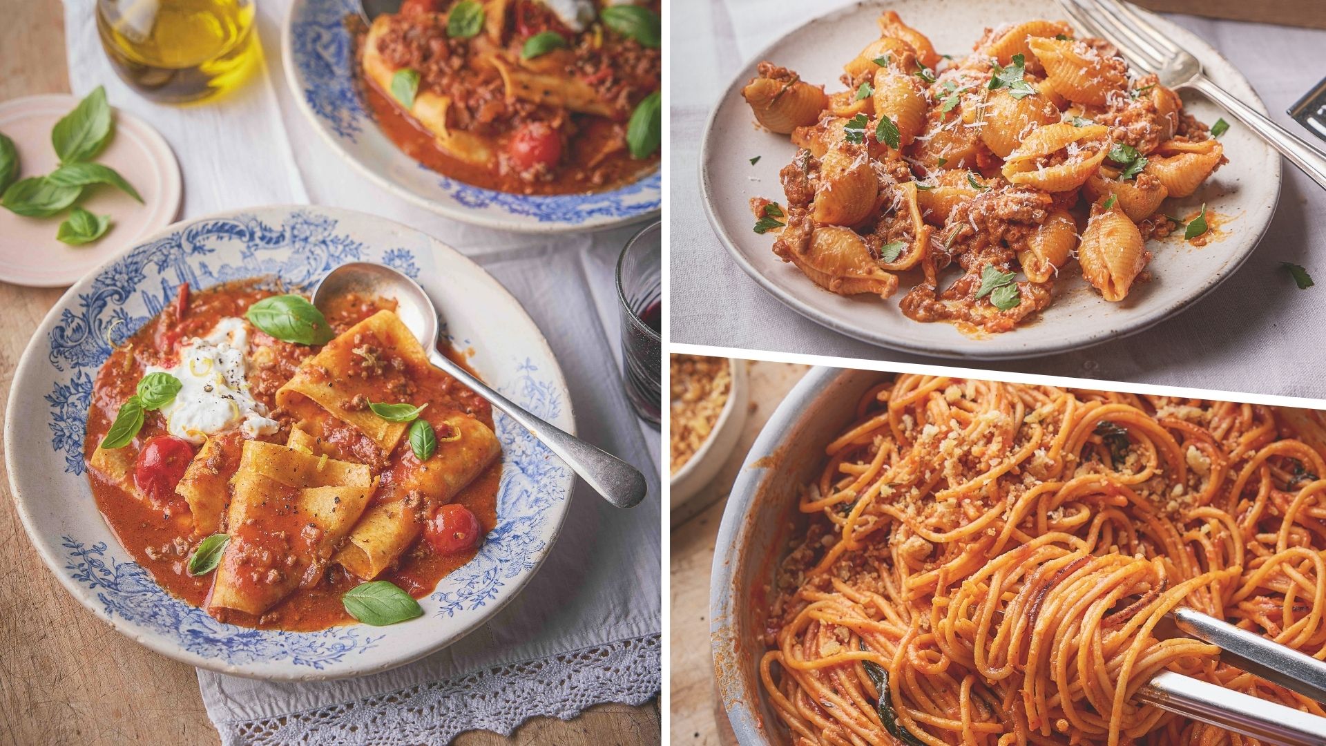 3 ways with pasta - lasagne soup, assassin's spaghetti, bolognese shells.