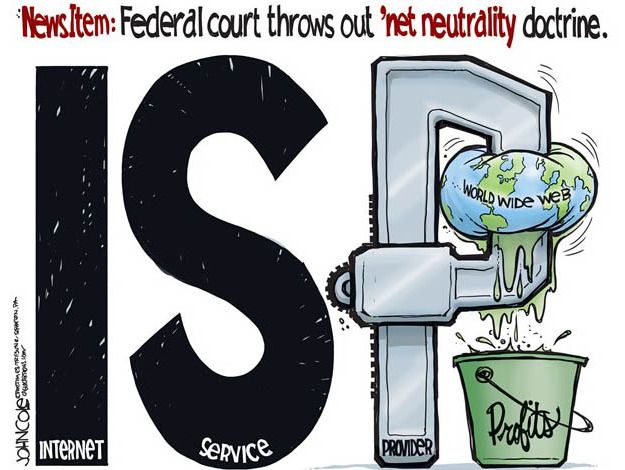 Editorial cartoon net neutrality