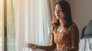 Woman meditating