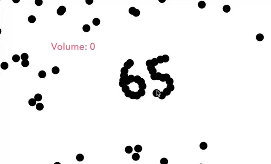 volume control interface with dots