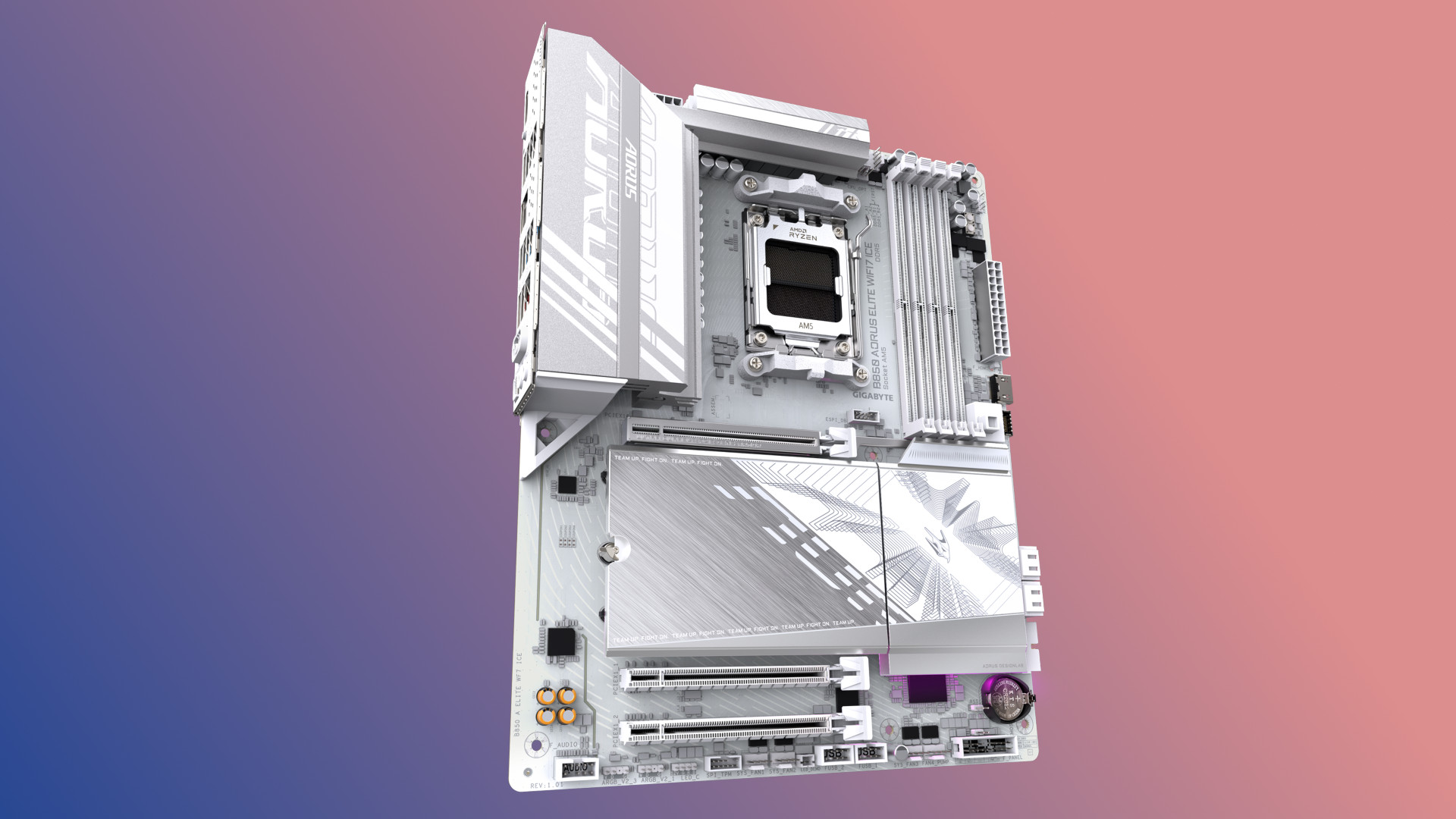 GIGABYTE B850 AORUS ELITE WIFI7 ICE AMD AM5 LGA 1718 Motherboard, ATX, DDR5, 3x M.2, PCIe 5.0, USB-C, WIFI7, 2.5GbE LAN, EZ-Latch, 5-Year Warranty