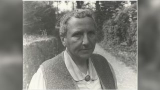 Gertrude Stein at "Les Charwelles," June 12, 1934.