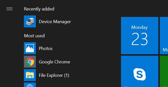 How to pin Device Manager to the Start Menu