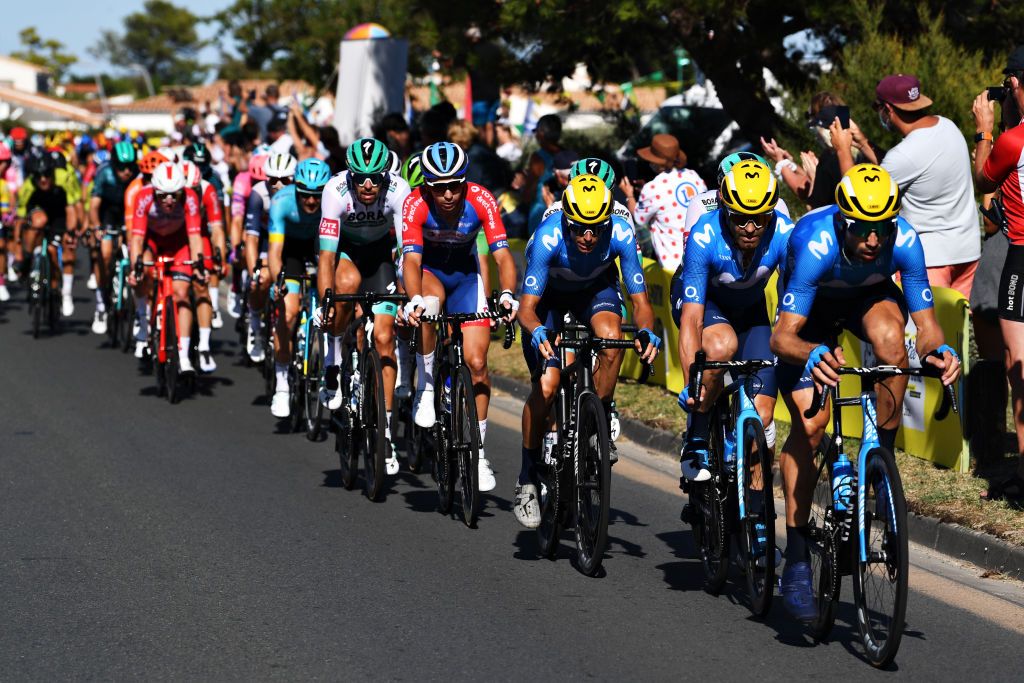 Movistar lead the peloton and the teams classification at the Tour de France