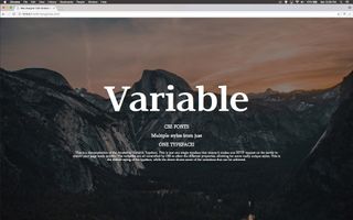 Screen displaying variable fonts