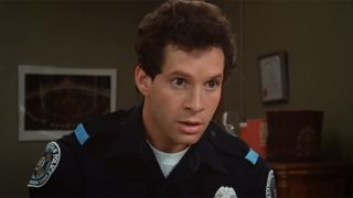 Steve Guttenberg in the Police Academy trailer.