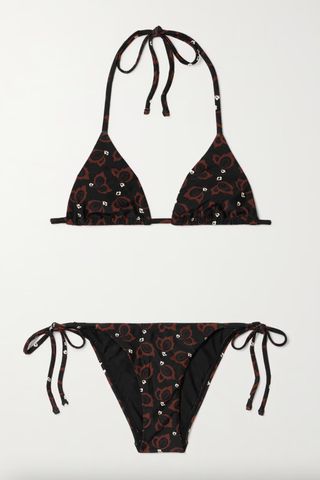 Floral-Print Recycled Triangle Bikini