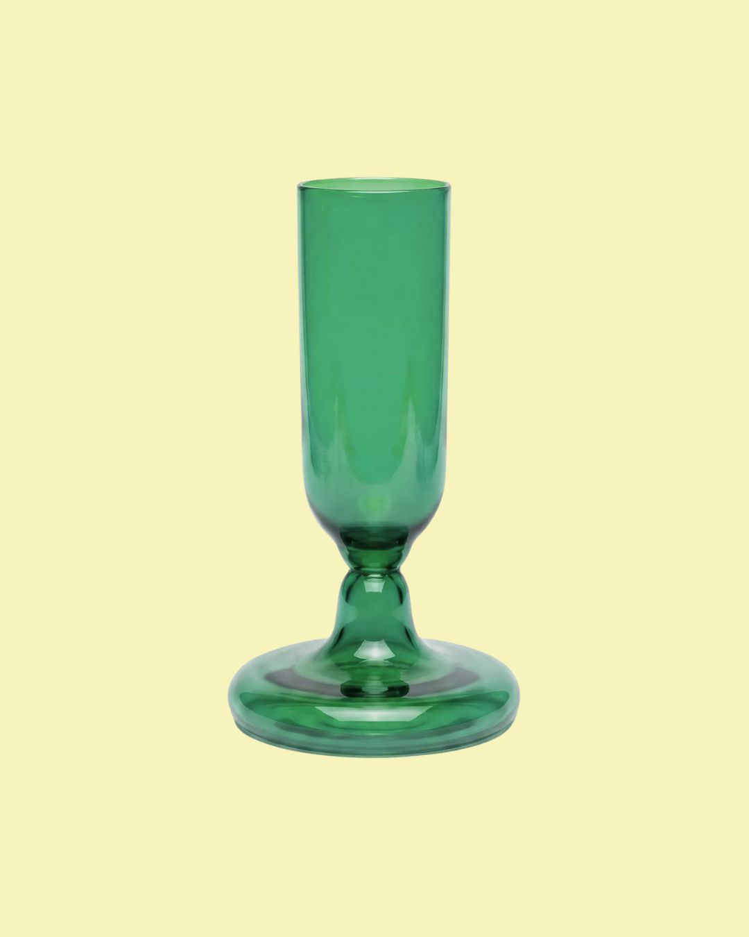 Chunky Champagne Glass in green.