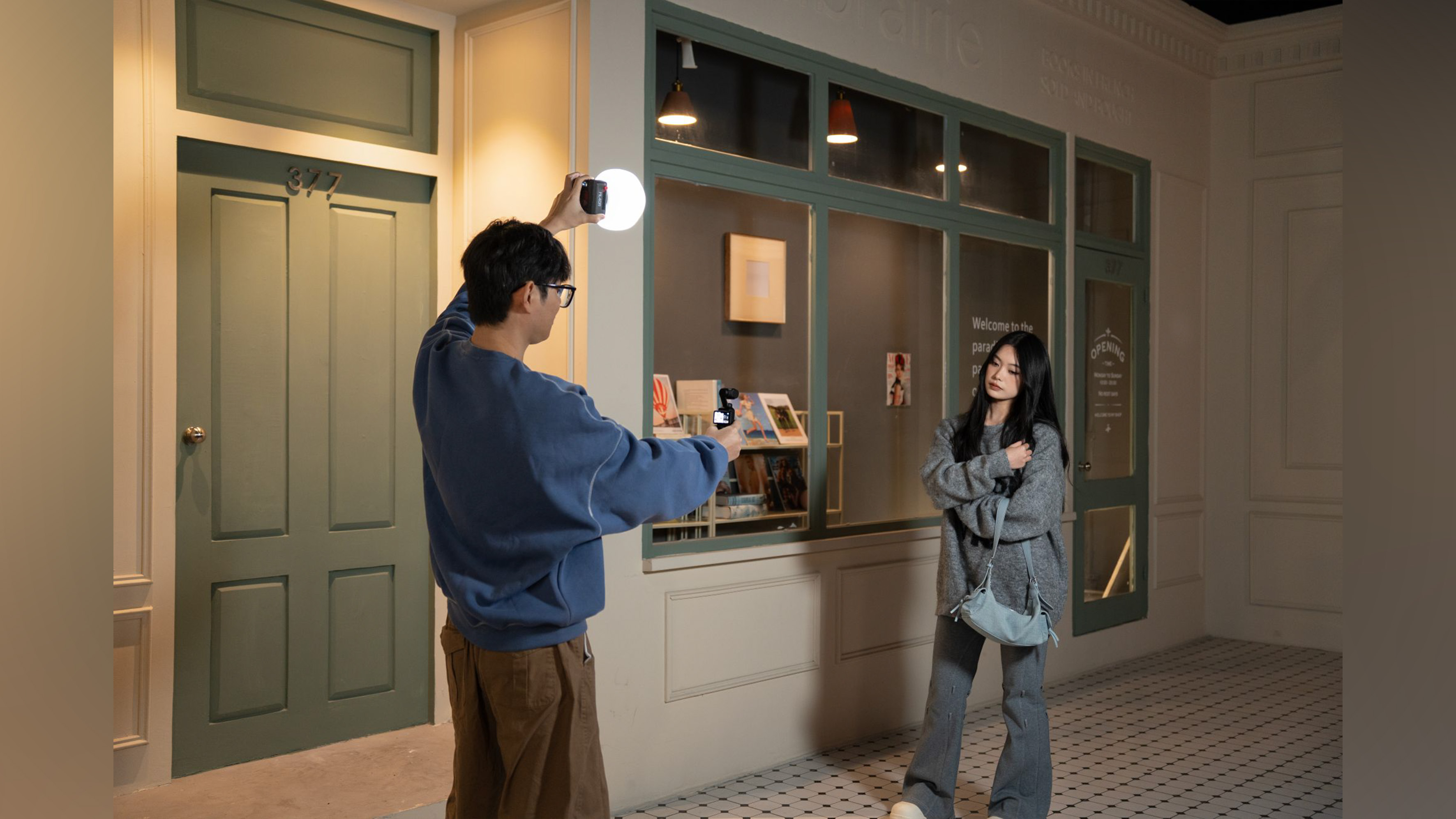 Godox lights in use.