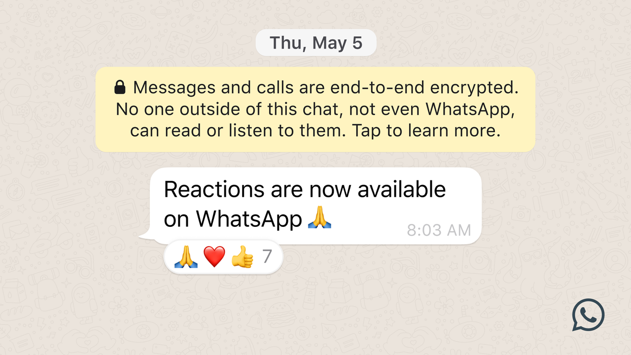 Whatsapp reactions