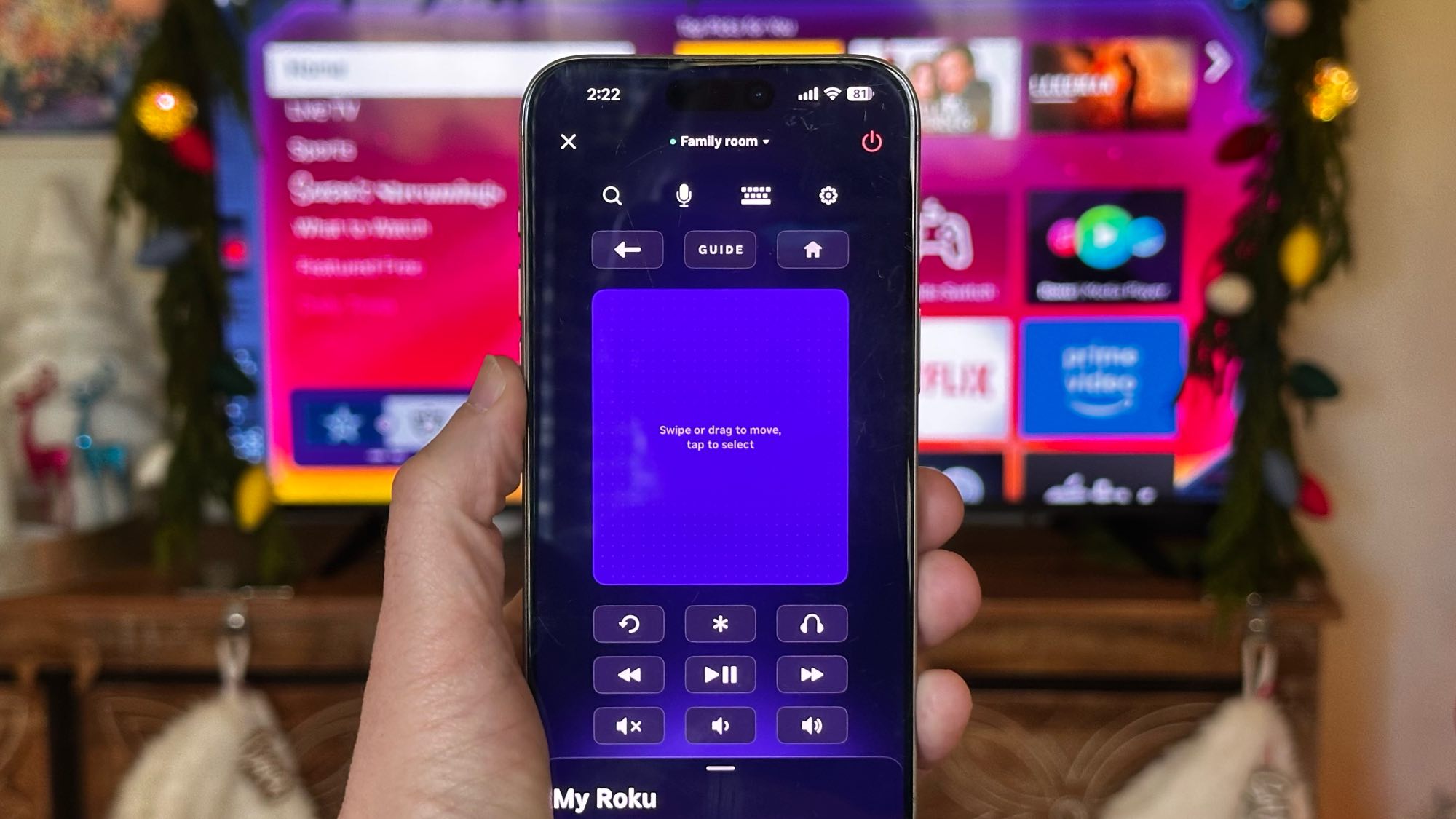 Roku app swipe