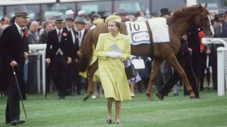 The Queen At The Epsom Derby Races On 1st June 1988