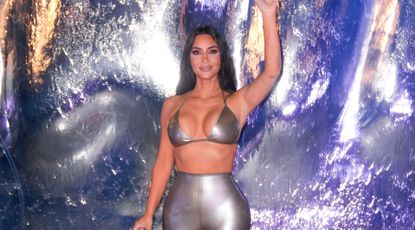 Kim Kardashian visits the SKIMS SWIM Miami pop-up shop on Saturday, March 19, 2022 in Miami, Florida. Kim Kardashian workout