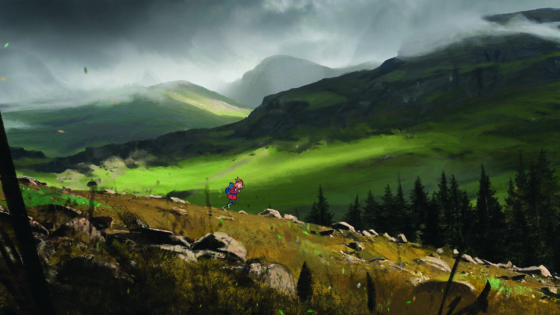 An example of concept art showing a fantasy environment from a video game