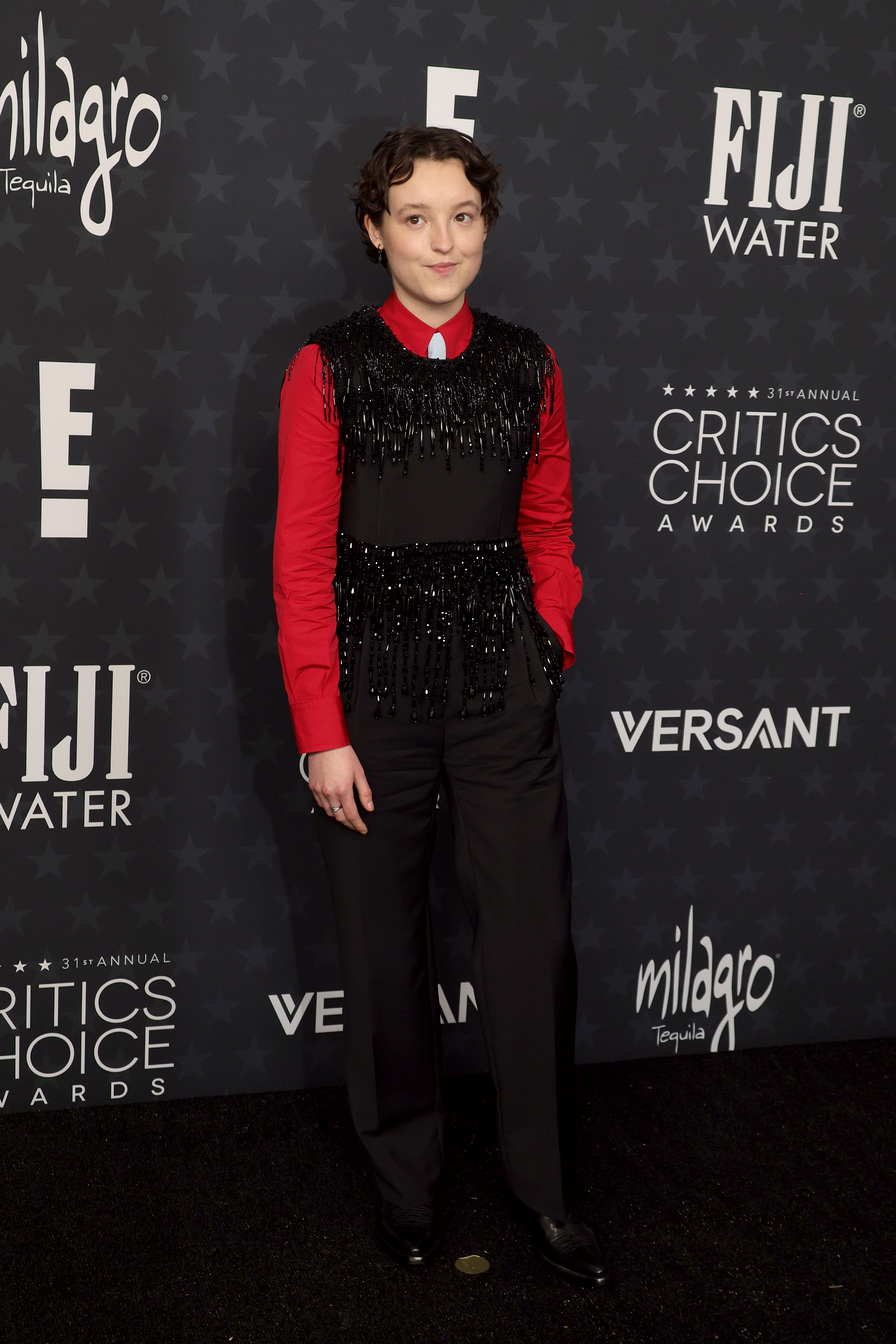 SANTA MONICA, CALIFORNIA - JANUARY 04: Bella Ramsey attends the 31st Annual Critics Choice Awards at Barker Hangar on January 04, 2026 in Santa Monica, California. (Photo by Brianna Bryson/WireImage)