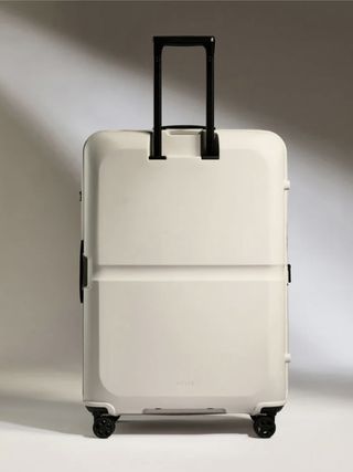 Large Suitcase in Taupe - Single Stripe