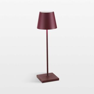 Dark red portable lamp