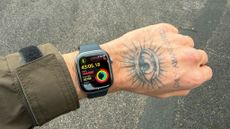 Apple Watch Series 11 showing workout data