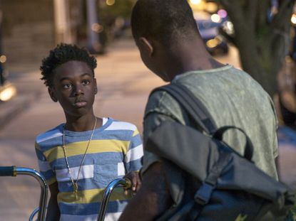 Alex Hibbert as Kevin and Jason Mitchell as Brandon in 'The Chi.'