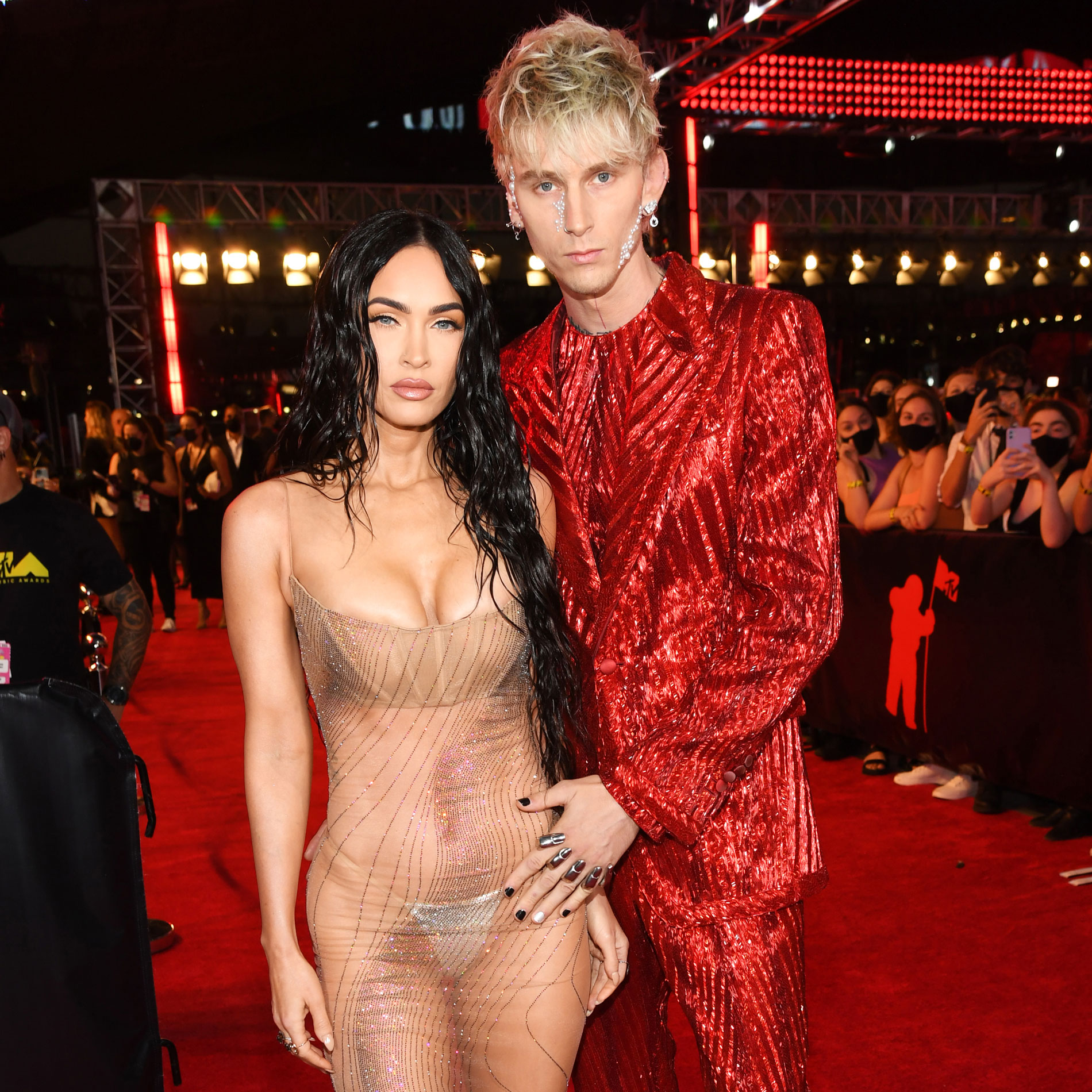 Megan Fox wears a naked dress on the VMAs red carpet in 2021
