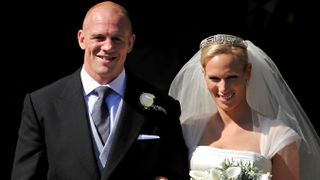 Mike and Zara Tindall on their wedding day