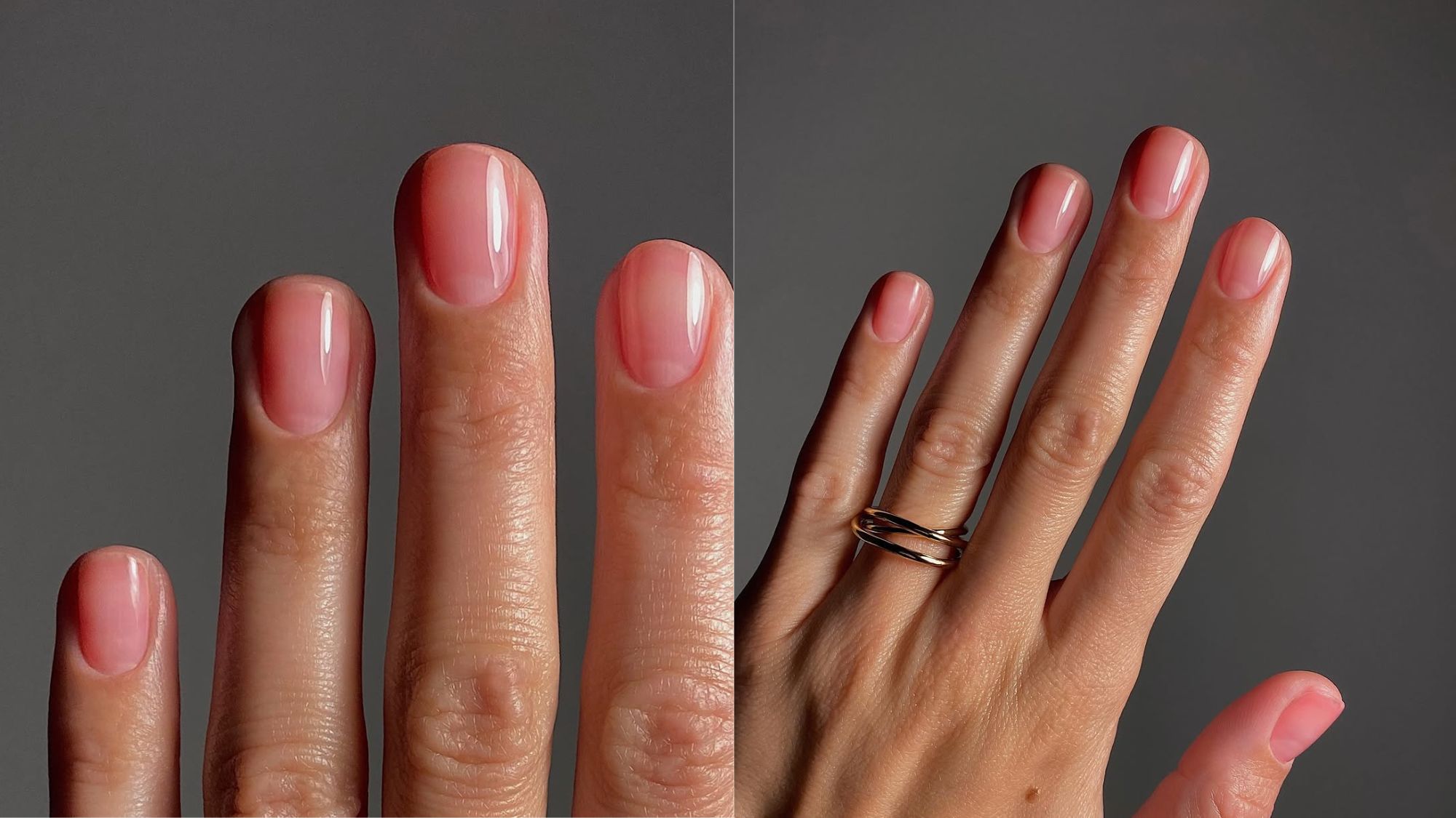 Mateja Novakovic's nails sporting the watercolour nail trend