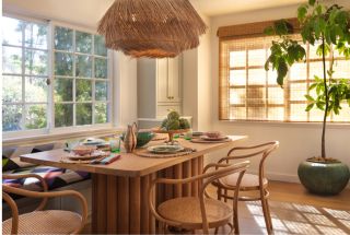 dining room with money tree by LALA Reimagined