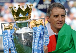 Roberto Mancini won the Premier League title with Manchester City in 2012 Newcastle United