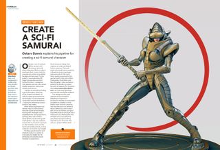 Create a sci-fi samurai
