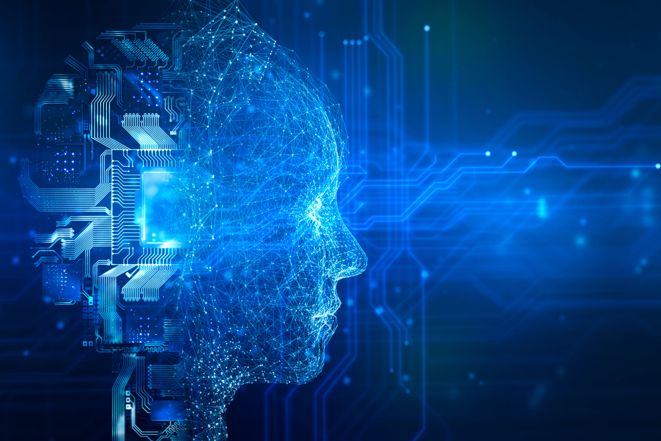 a division of robot faces using network frames and semiconductors