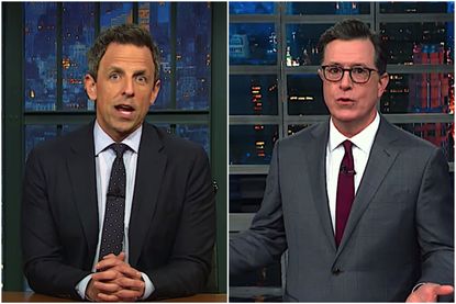 Stephen Colbert and Seth Meyers on Trump and Mueller