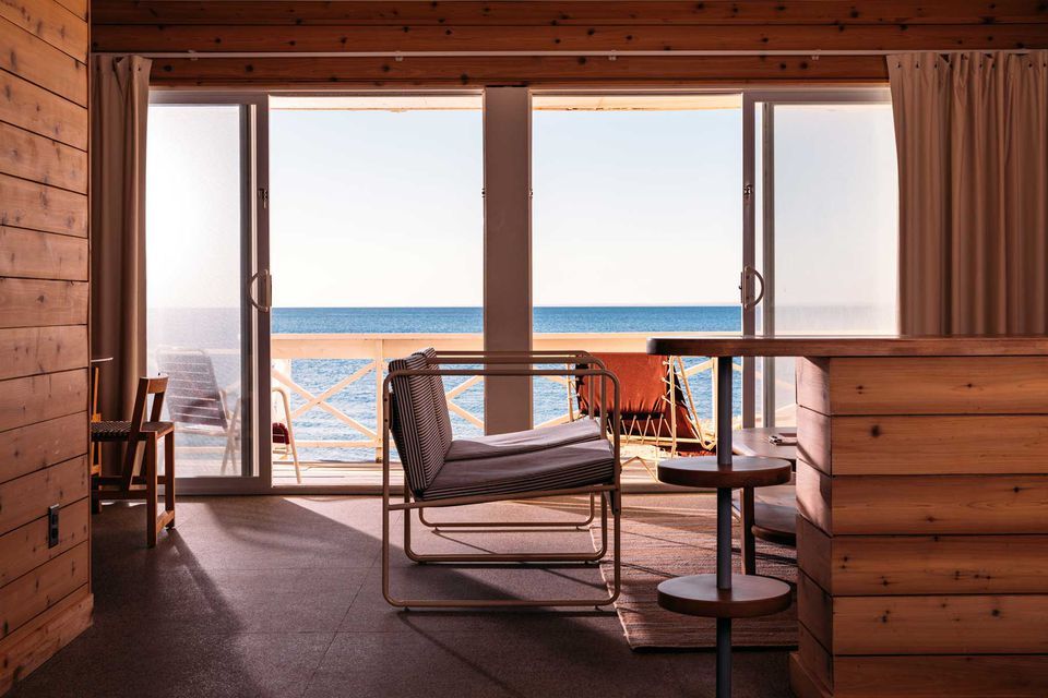 One of the rooms at the Soundview in Greenport