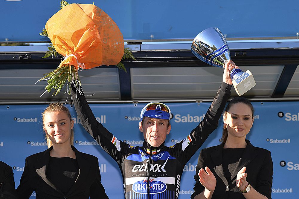 Dan Martin (Etixx-Quickstep) celebrates the stage win in Valenciana