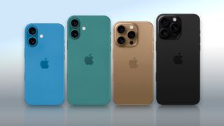 iPhone 16 lineup (including base model, Plus, Pro, and Pro Max) shown in reported colorways based on rumored designs and leaked information