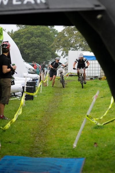 Riders sprint for the finish