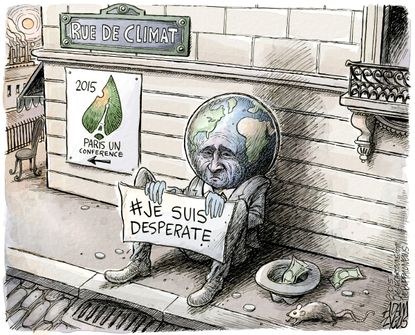 Editorial cartoon World Paris Climate Summit 2015