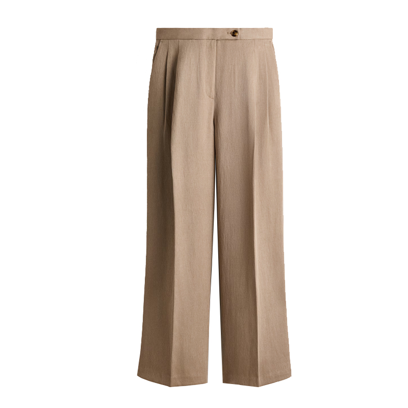 H&amp;M wide leg beige trousers