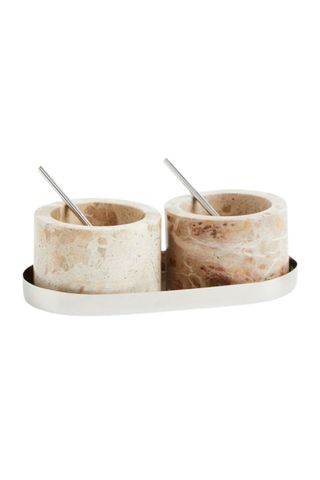 H&M Marble salt and pepper bowls - cooking gifts