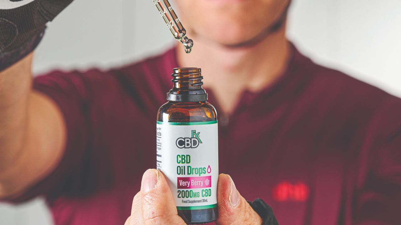 Image of cyclist cbd drops