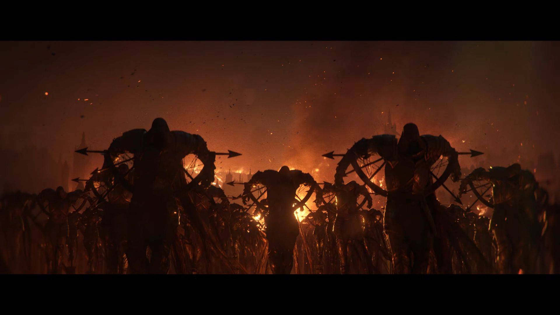 Diablo 5 cinematic images of a burning city
