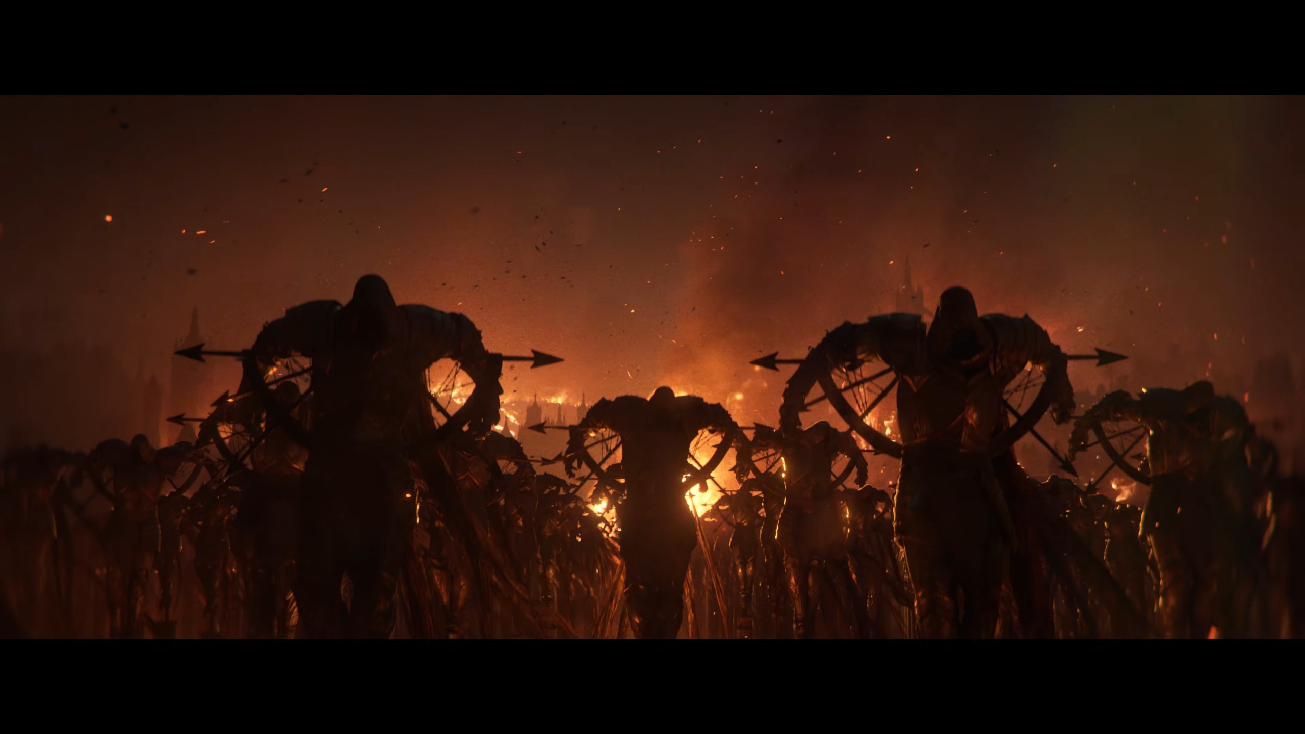 Diablo 5 cinematic images of a burning city